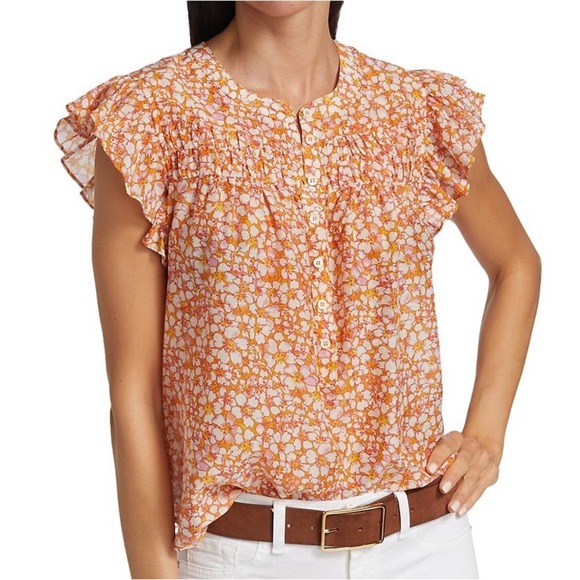 XIRENA Bria Flutter Sleeve Blouse - Picture 5 of 11